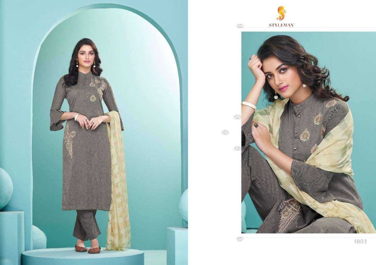 ANVISHA BY STYLEMAX 1001 TO 1005 SERIES BEAUTIFUL SUITS COLORFUL STYLISH FANCY CASUAL WEAR & ETHNIC WEAR HEAVY COTTON DRESSES AT WHOLESALE PRICE