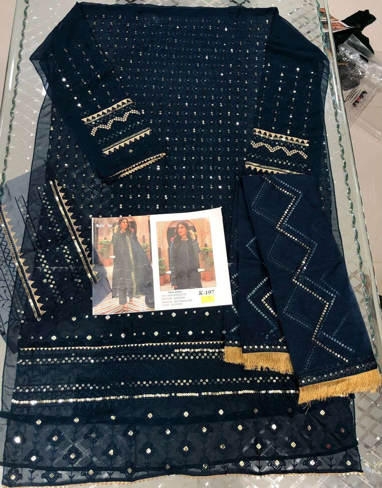 KILRUBA HIT DESIGN K-197 BY KILRUBA DESIGNER FESTIVE PAKISTANI SUITS COLLECTION BEAUTIFUL STYLISH FANCY COLORFUL PARTY WEAR & OCCASIONAL WEAR GEORGETTE EMBROIDERED DRESSES AT WHOLESALE PRICE