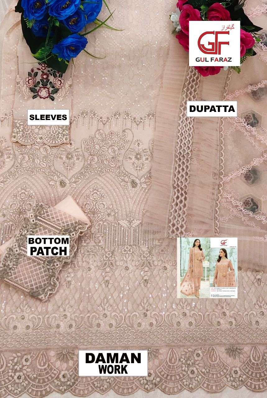 GUL FARAZ 517 COLOURS BY GUL FARAZ 517-A TO 517-D SERIES BEAUTIFUL PAKISTANI SUITS COLORFUL STYLISH FANCY CASUAL WEAR & ETHNIC WEAR GEORGETTE EMBROIDERED DRESSES AT WHOLESALE PRICE
