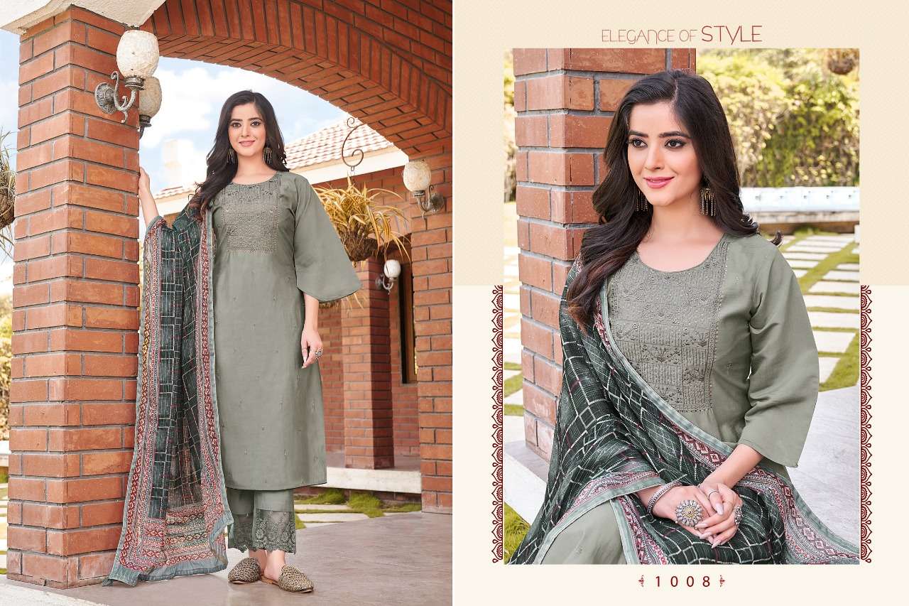 KALISTA BY HARIYAALI 1001 TO 1008 SERIES BEAUTIFUL SUITS COLORFUL STYLISH FANCY CASUAL WEAR & ETHNIC WEAR VISCOSE SILK DRESSES AT WHOLESALE PRICE
