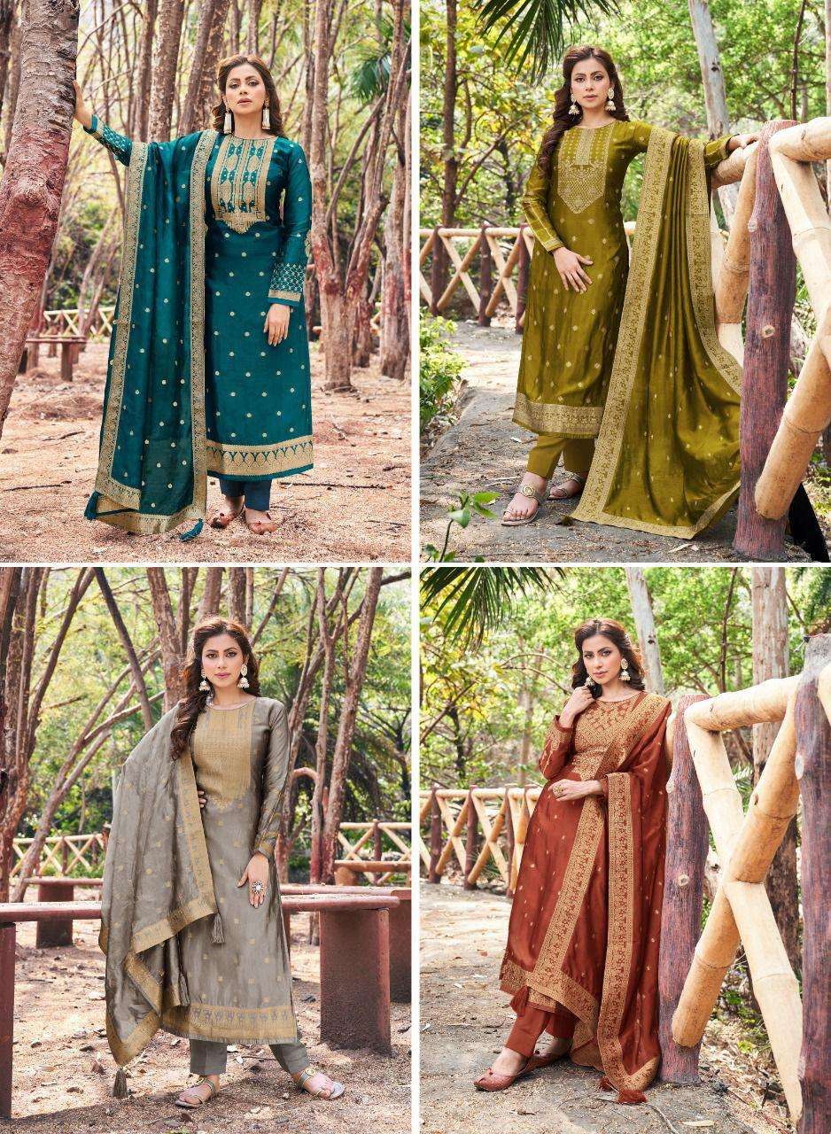 ALEXA BY SHUROOQ 1001 TO 1004 SERIES BEAUTIFUL SUITS COLORFUL STYLISH FANCY CASUAL WEAR & ETHNIC WEAR PURE BANGALORI SILK DRESSES AT WHOLESALE PRICE