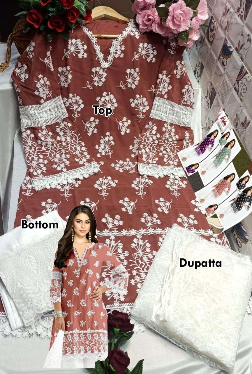 KALAM 1103 COLOURS BY KALAM CREATION 01 TO 04 SERIES BEAUTIFUL PAKISTANI SUITS COLORFUL STYLISH FANCY CASUAL WEAR & ETHNIC WEAR FAUX GEORGETTE DRESSES AT WHOLESALE PRICE