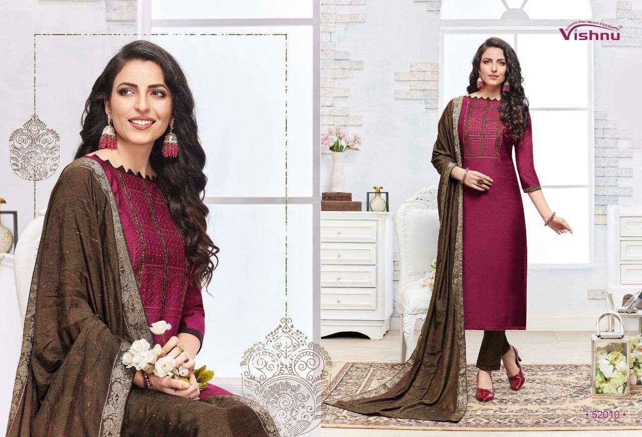 MEHRAM BY VISHNU 52001 TO 52012 SERIES BEAUTIFUL SUITS COLORFUL STYLISH FANCY CASUAL WEAR & ETHNIC WEAR SILK DRESSES AT WHOLESALE PRICE