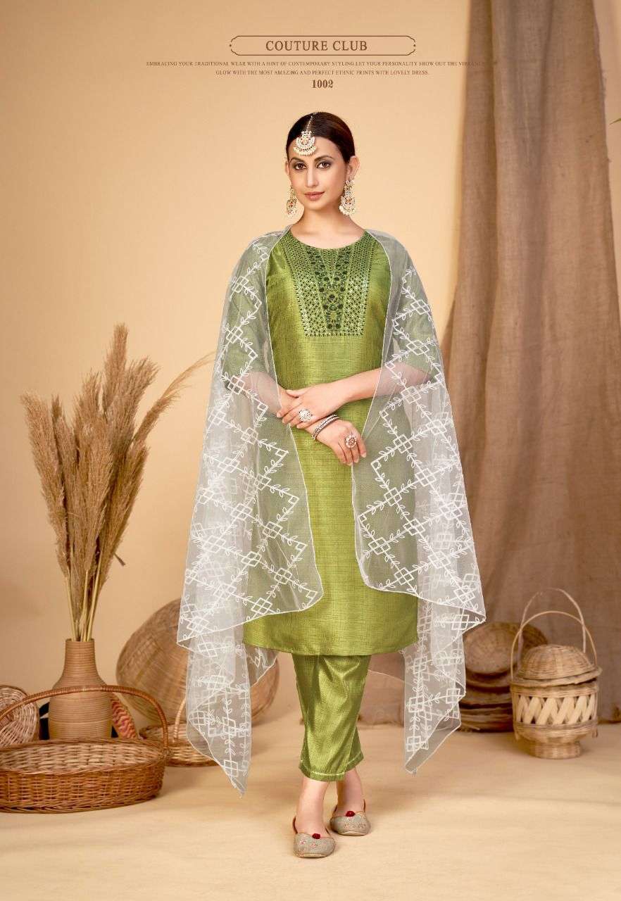NAARI BY RAZZO EXPORTS 1001 TO 1006 SERIES BEAUTIFUL SUITS COLORFUL STYLISH FANCY CASUAL WEAR & ETHNIC WEAR SILK DRESSES AT WHOLESALE PRICE