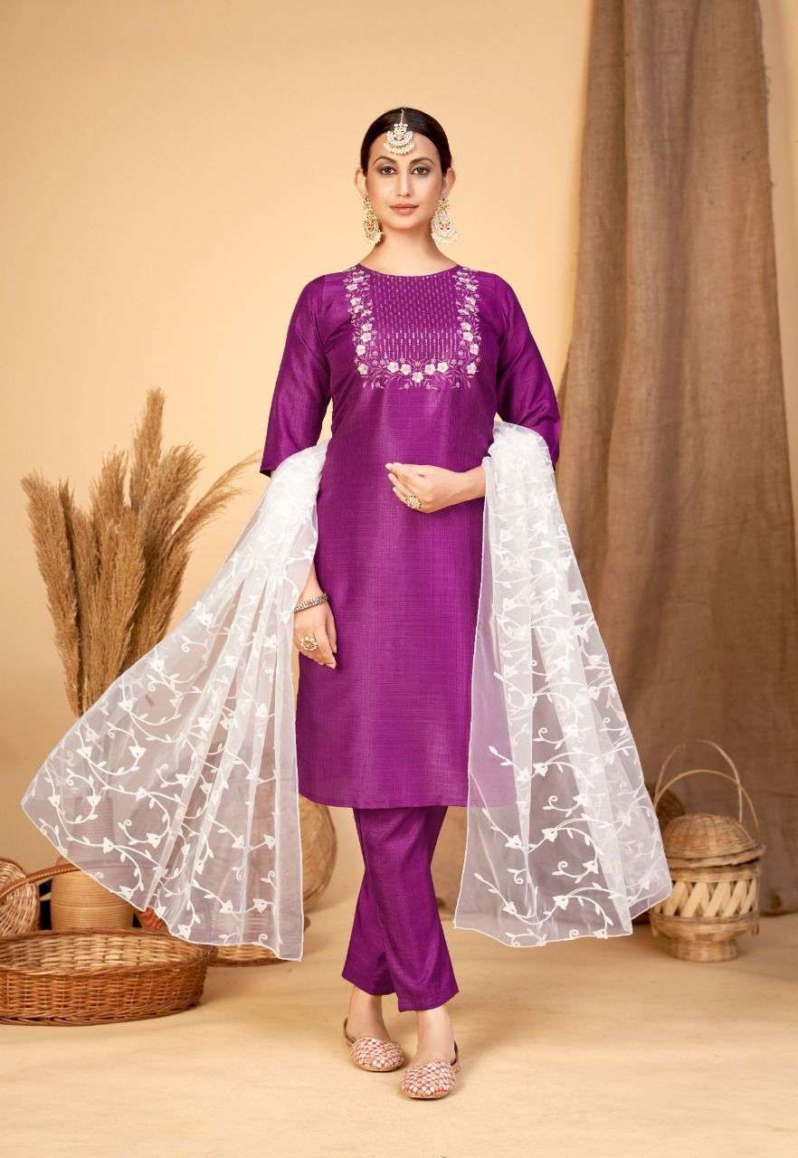 NAARI BY RAZZO EXPORTS 1001 TO 1006 SERIES BEAUTIFUL SUITS COLORFUL STYLISH FANCY CASUAL WEAR & ETHNIC WEAR SILK DRESSES AT WHOLESALE PRICE