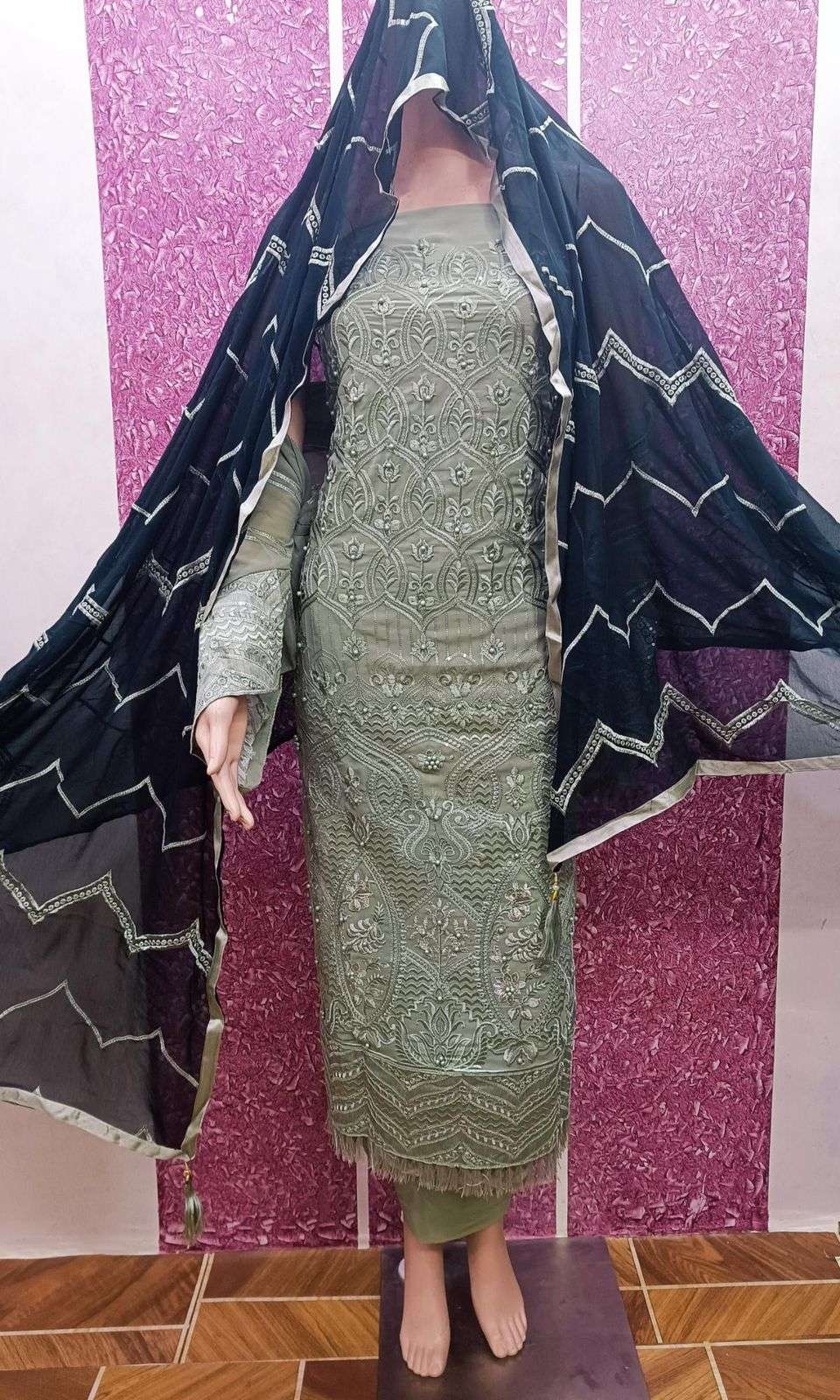 AFFAN CREATION HIT DESIGN 126 COLOURS BY AFFAN CREATION 126-E TO 126-H SERIES BEAUTIFUL PAKISTANI SUITS COLORFUL STYLISH FANCY CASUAL WEAR & ETHNIC WEAR FAUX GEORGETTE WITH EMBROIDERY DRESSES AT WHOLESALE PRICE