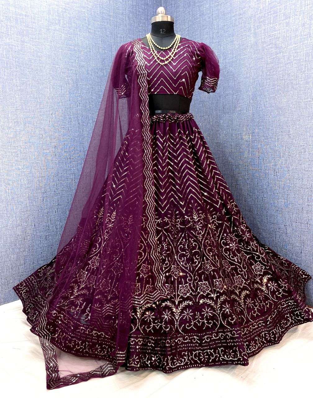 NOOR BY ZEEYA 3001 TO 3004 SERIES DESIGNER BEAUTIFUL NAVRATRI COLLECTION OCCASIONAL WEAR & PARTY WEAR NET LEHENGAS AT WHOLESALE PRICE
