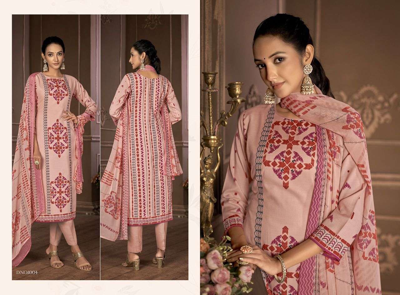 KARINA BY SHIV GORI SILK MILLS 1001 TO 1008 SERIES BEAUTIFUL SUITS COLORFUL STYLISH FANCY CASUAL WEAR & ETHNIC WEAR PURE CAMBRIC COTTON PRINT DRESSES AT WHOLESALE PRICE