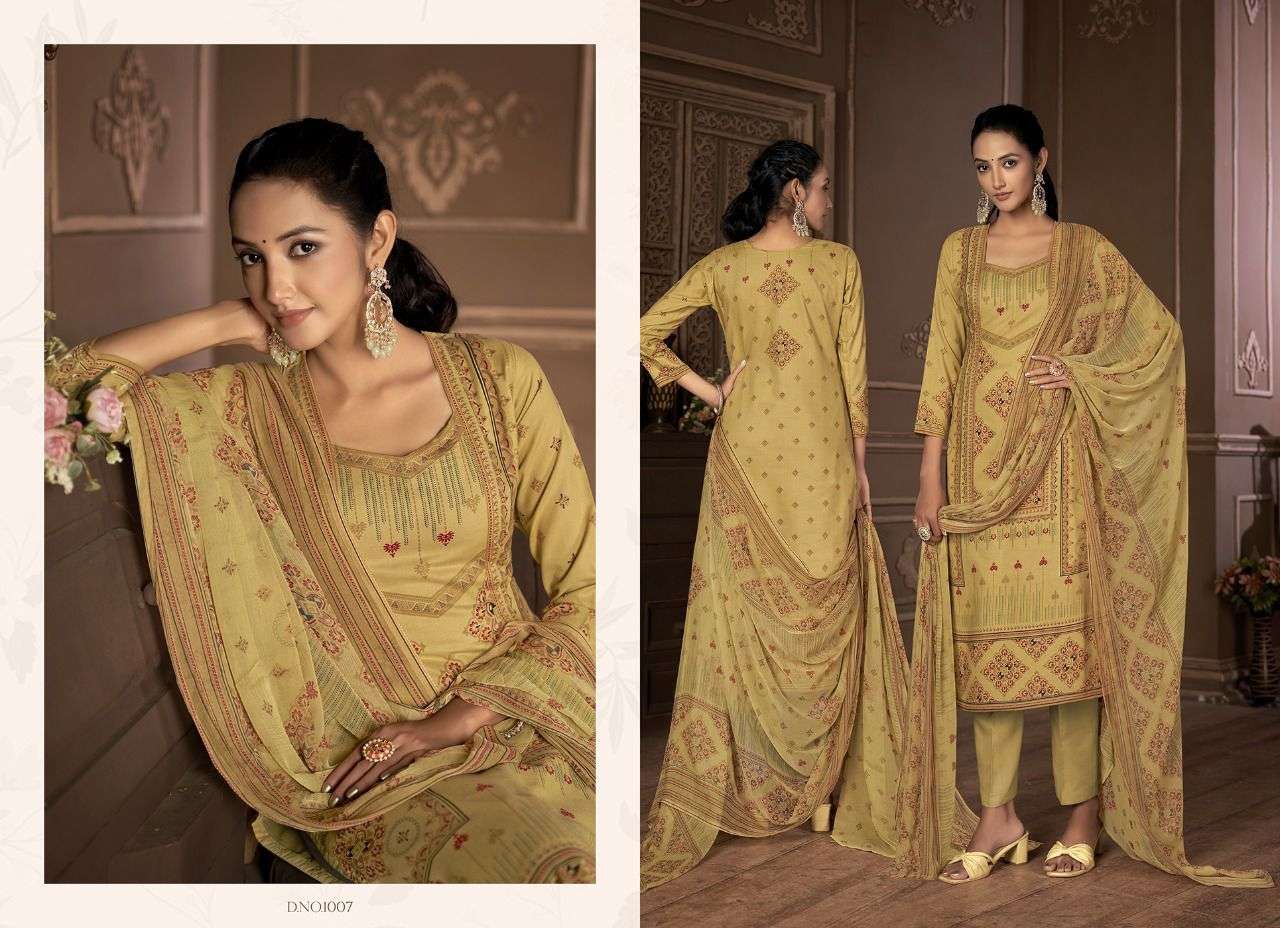KARINA BY SHIV GORI SILK MILLS 1001 TO 1008 SERIES BEAUTIFUL SUITS COLORFUL STYLISH FANCY CASUAL WEAR & ETHNIC WEAR PURE CAMBRIC COTTON PRINT DRESSES AT WHOLESALE PRICE