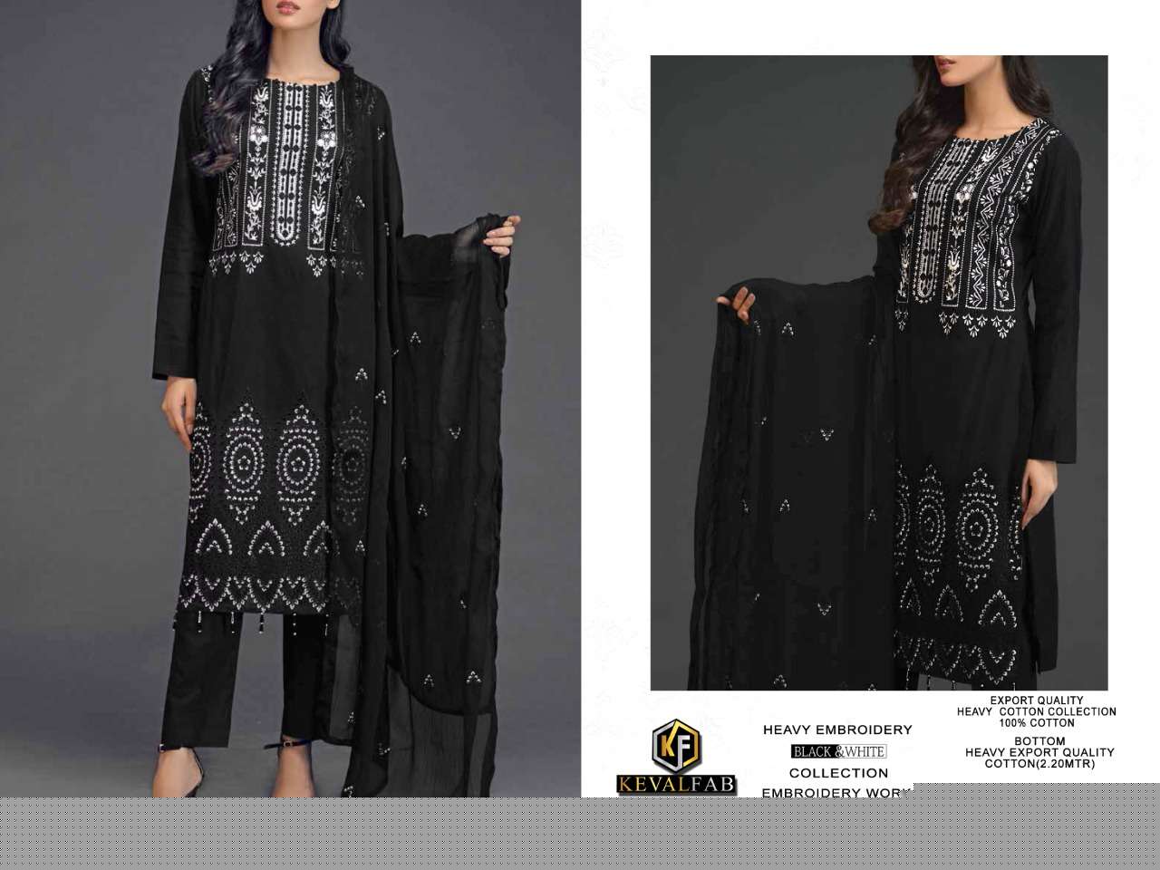 Black And White By Keval Fab 1151 To 1154 Series Beautiful Suits Colorful Stylish Fancy Casual Wear & Ethnic Wear Viscose Lurex Foil Print Dresses At Wholesale Price