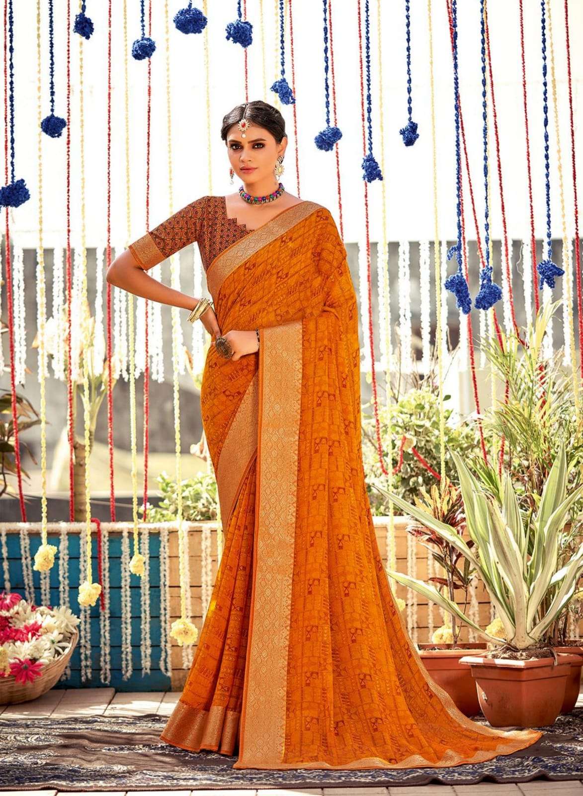 ROSHNI BY AMARSATH PRINTS 1001 TO 1012 SERIES INDIAN TRADITIONAL WEAR COLLECTION BEAUTIFUL STYLISH FANCY COLORFUL PARTY WEAR & OCCASIONAL WEAR GEORGETTE SAREES AT WHOLESALE PRICE