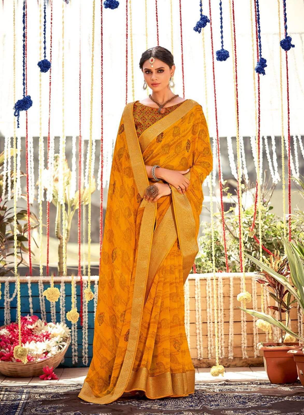 ROSHNI BY AMARSATH PRINTS 1001 TO 1012 SERIES INDIAN TRADITIONAL WEAR COLLECTION BEAUTIFUL STYLISH FANCY COLORFUL PARTY WEAR & OCCASIONAL WEAR GEORGETTE SAREES AT WHOLESALE PRICE