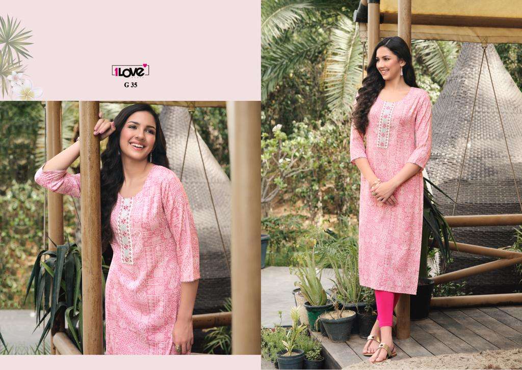GOLD VOL-3 BY 1 LOVE 31 TO 38 SERIES DESIGNER STYLISH FANCY COLORFUL BEAUTIFUL PARTY WEAR & ETHNIC WEAR COLLECTION PREMIUM RAYON KURTIS AT WHOLESALE PRICE