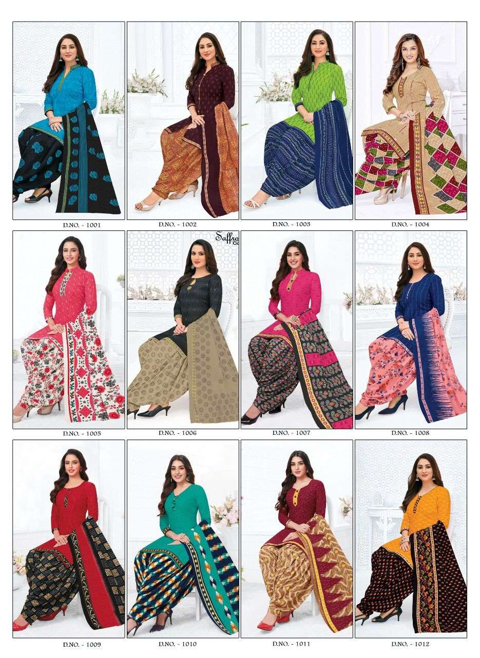 KUDI PUNJABAN BY SAFFRON COTTON 1001 TO 1012 SERIES BEAUTIFUL SUITS COLORFUL STYLISH FANCY CASUAL WEAR & ETHNIC WEAR INDO COTTON DRESSES AT WHOLESALE PRICE