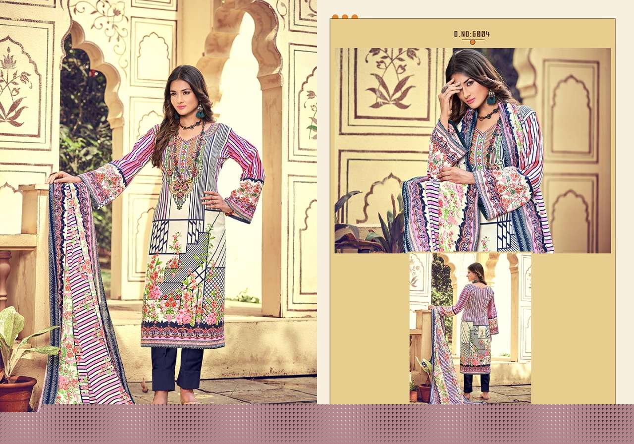 INAYAT VOL-6 BY ADEEVA TRENDZ 6001 TO 6010 SERIES BEAUTIFUL STYLISH SUITS FANCY COLORFUL CASUAL WEAR & ETHNIC WEAR & READY TO WEAR COTTON DIGITAL PRINTED DRESSES AT WHOLESALE PRICE