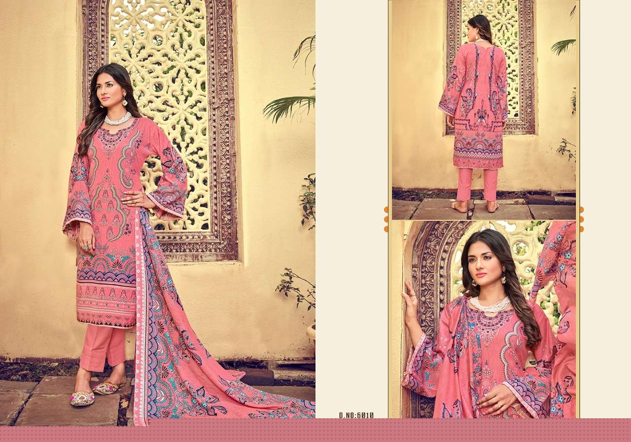 INAYAT VOL-6 BY ADEEVA TRENDZ 6001 TO 6010 SERIES BEAUTIFUL STYLISH SUITS FANCY COLORFUL CASUAL WEAR & ETHNIC WEAR & READY TO WEAR COTTON DIGITAL PRINTED DRESSES AT WHOLESALE PRICE