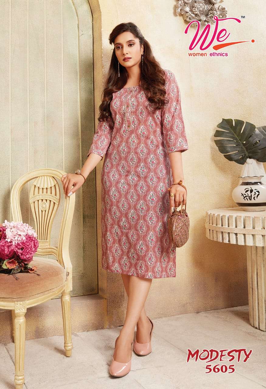 MODESTY BY WOMEN ETHNIC 5601 TO 5608 SERIES DESIGNER STYLISH FANCY COLORFUL BEAUTIFUL PARTY WEAR & ETHNIC WEAR COLLECTION PURE COTTON KURTIS AT WHOLESALE PRICE