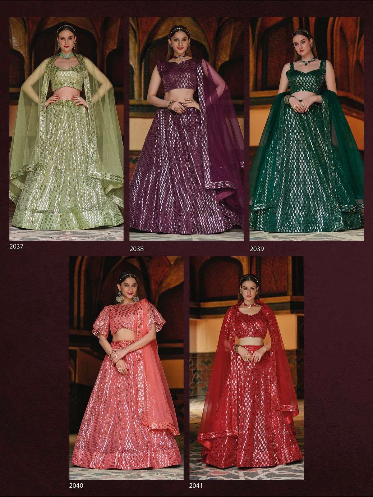 Rang Rangeeli Vol-31 By Senhora Dresses 2037 To 2041 Series Designer Beautiful Navratri Collection Occasional Wear & Party Wear Butterfly Net Lehengas At Wholesale Price