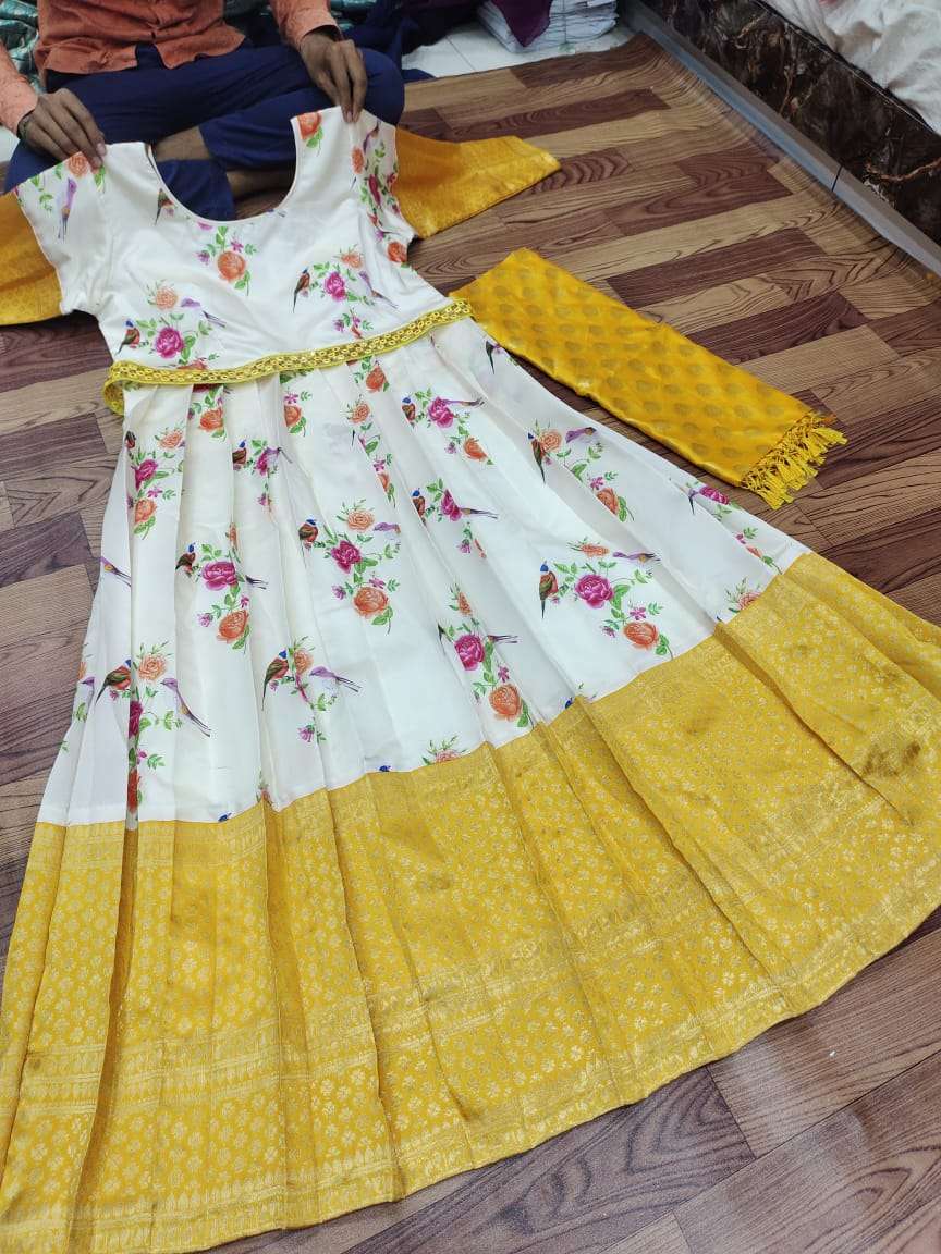 PVR-BANARASI GOWN BY FASHID WHOLESALE BEAUTIFUL STYLISH FANCY COLORFUL CASUAL WEAR & ETHNIC WEAR BANARASI SILK GOWNS WITH DUPATTA AT WHOLESALE PRICE