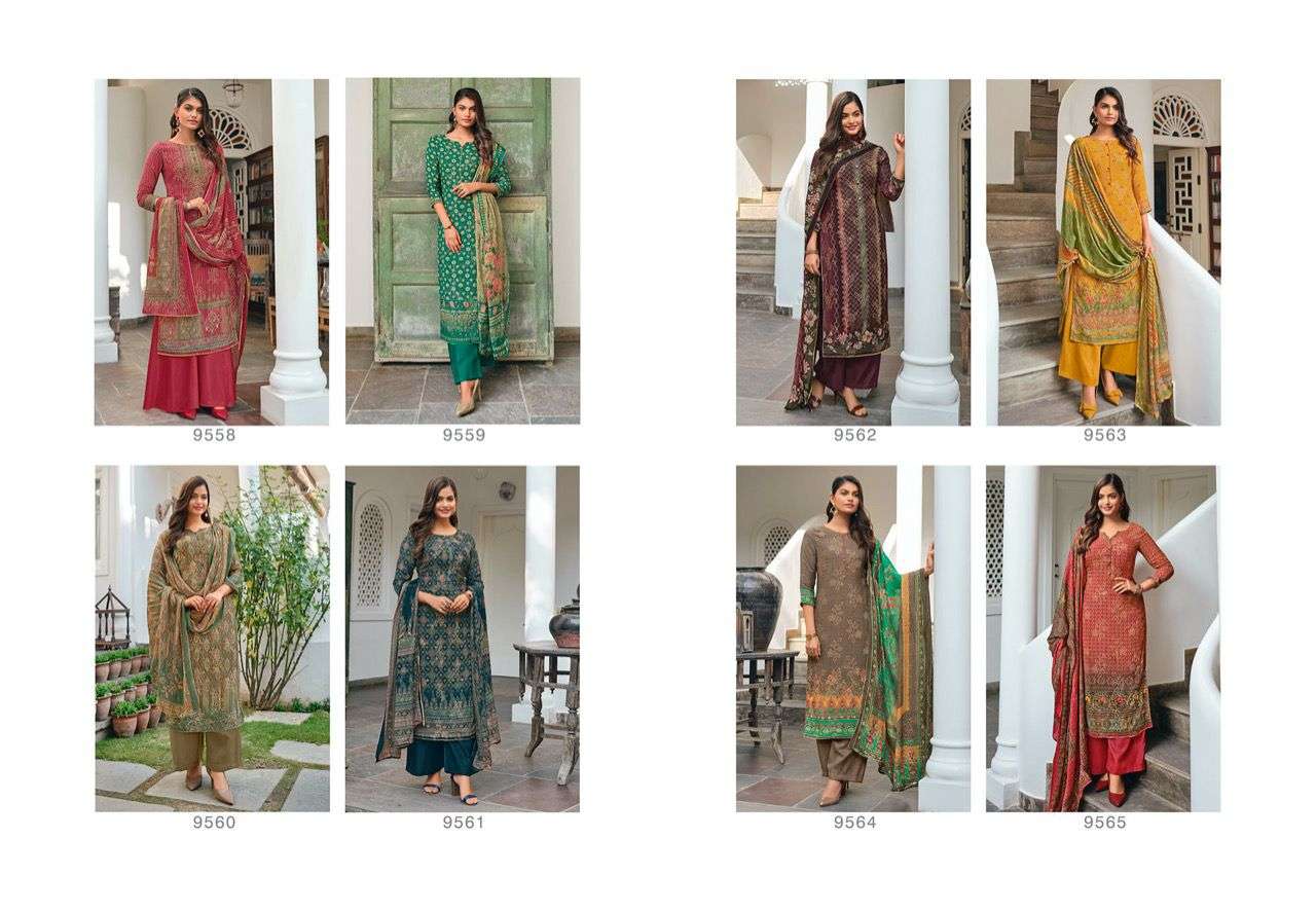 MAHNOOR VOL-2 BY GLOSSY 9558 TO 9565 SERIES BEAUTIFUL PAKISTANI SUITS COLORFUL STYLISH FANCY CASUAL WEAR & ETHNIC WEAR VISCOSE MUSLIN DIGITAL PRINT DRESSES AT WHOLESALE PRICE
