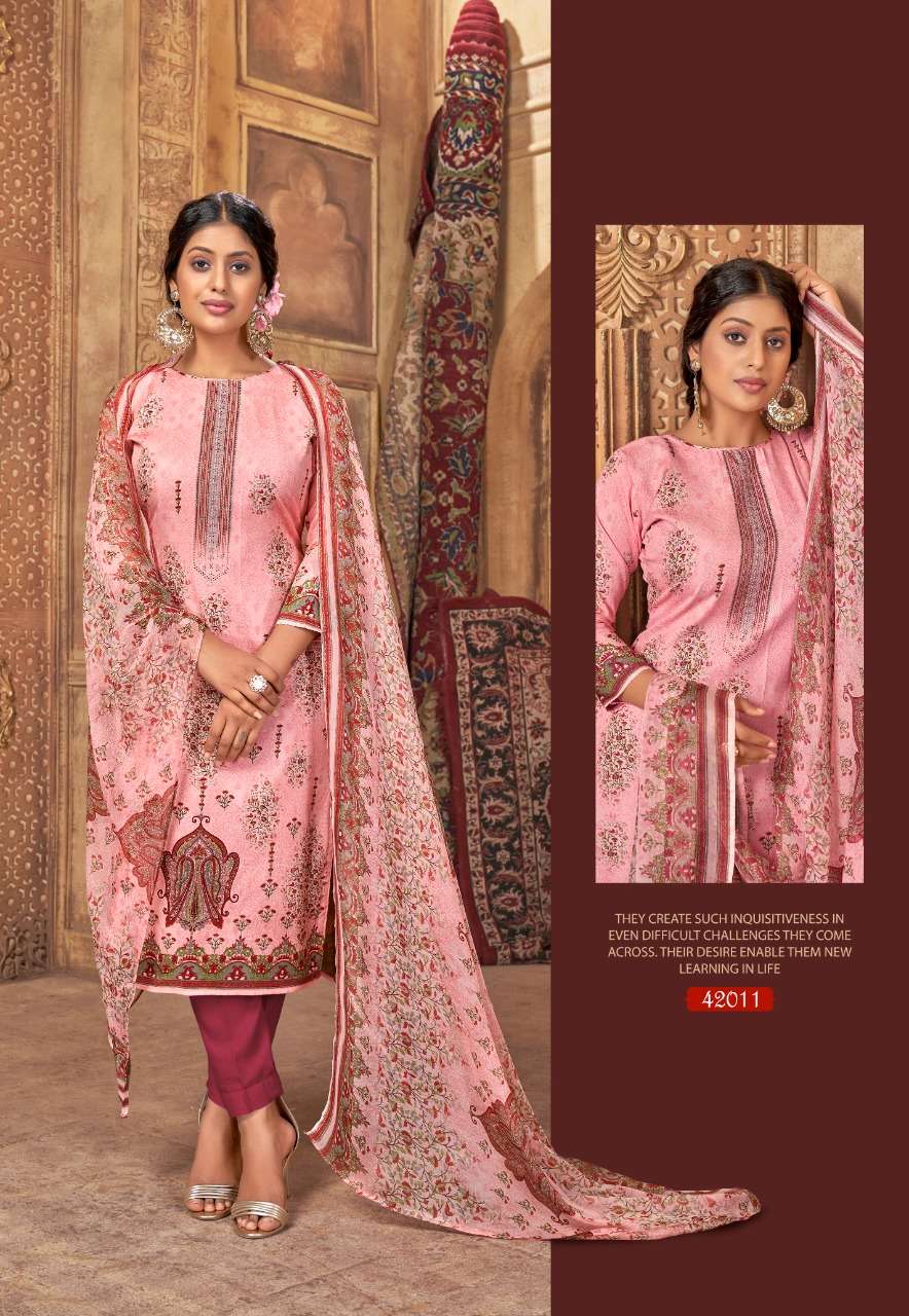 PUNJABI KUDI VOL-42 BY SHIV GORI SILK MILLS 42001 TO 42012 SERIES BEAUTIFUL WINTER COLLECTION SUITS STYLISH FANCY COLORFUL CASUAL WEAR & ETHNIC WEAR COTTON PRINT DRESSES AT WHOLESALE PRICE