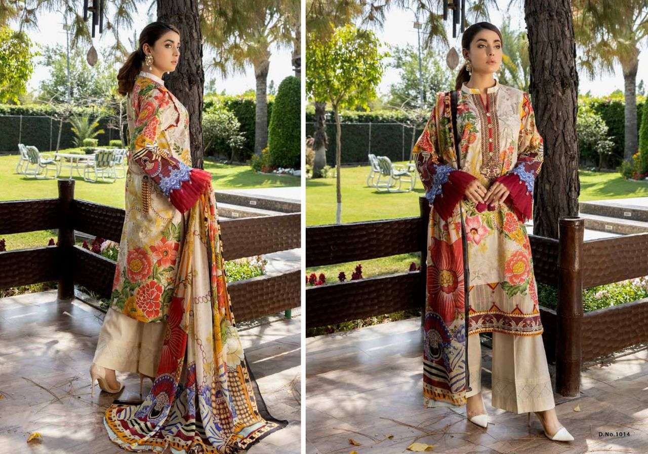 ADANS LIBAS BY SAFINAZ 1013 TO 1017 SERIES BEAUTIFUL PAKISTANI SUITS COLORFUL STYLISH FANCY CASUAL WEAR & ETHNIC WEAR PURE LAWN COTTON DRESSES AT WHOLESALE PRICE