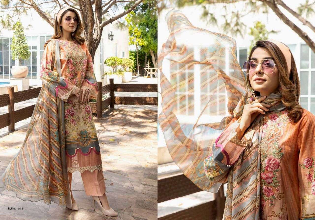 ADANS LIBAS BY SAFINAZ 1013 TO 1017 SERIES BEAUTIFUL PAKISTANI SUITS COLORFUL STYLISH FANCY CASUAL WEAR & ETHNIC WEAR PURE LAWN COTTON DRESSES AT WHOLESALE PRICE
