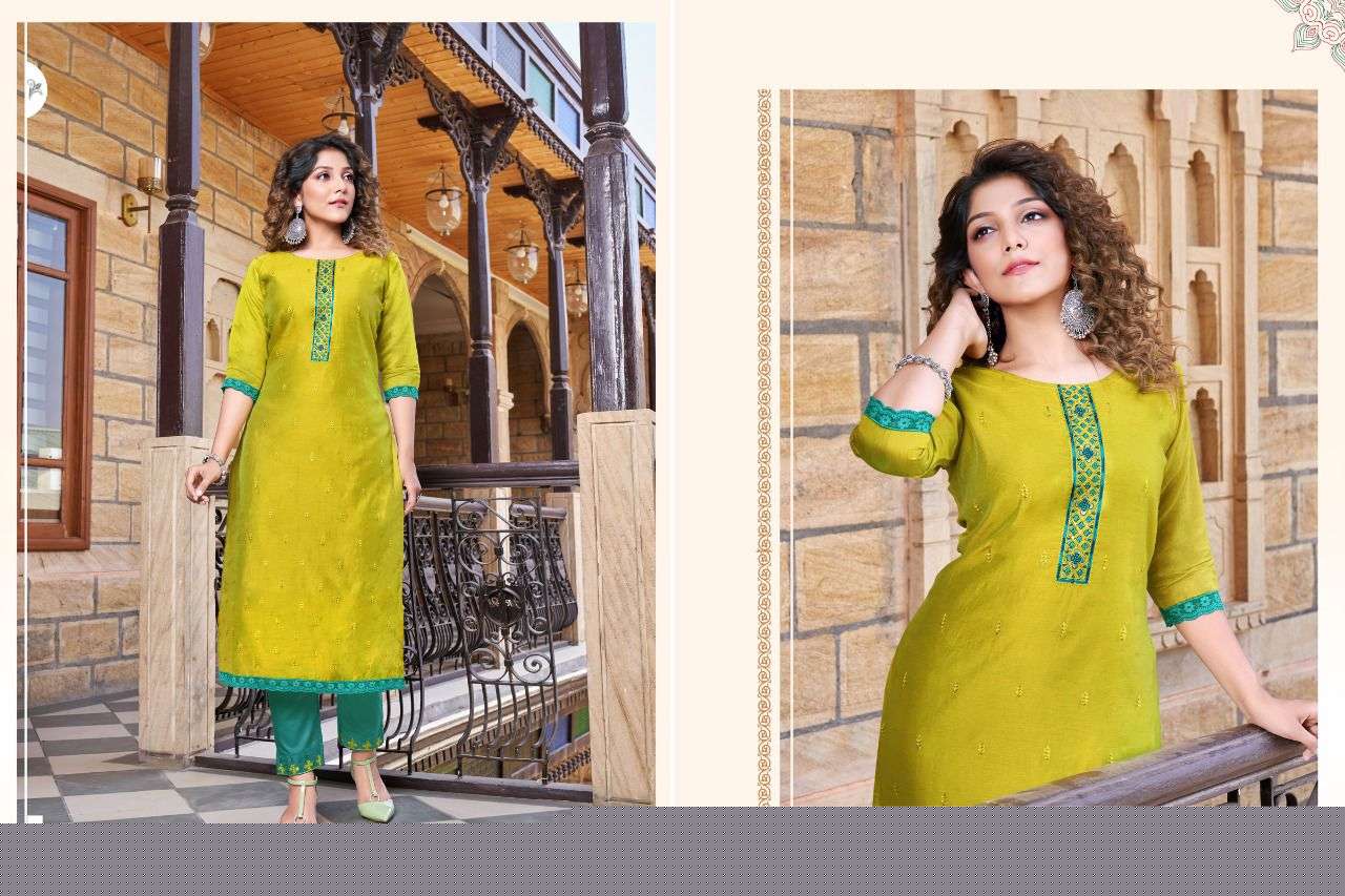 KANISHKA BY HARIYAALI 1101 TO 1106 SERIES DESIGNER STYLISH FANCY COLORFUL BEAUTIFUL PARTY WEAR & ETHNIC WEAR COLLECTION MODAL SILK WITH WORK KURTIS WITH BOTTOM AT WHOLESALE PRICE