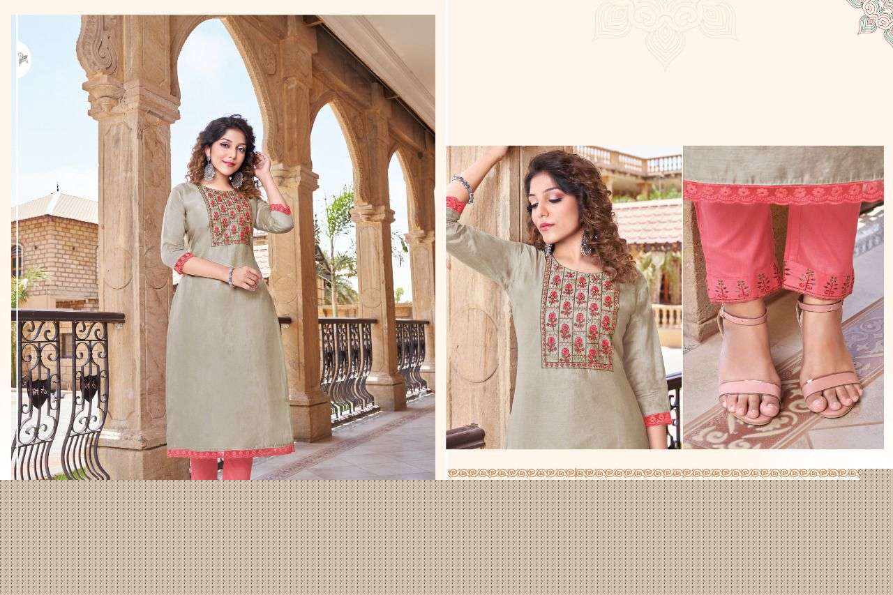 KANISHKA BY HARIYAALI 1101 TO 1106 SERIES DESIGNER STYLISH FANCY COLORFUL BEAUTIFUL PARTY WEAR & ETHNIC WEAR COLLECTION MODAL SILK WITH WORK KURTIS WITH BOTTOM AT WHOLESALE PRICE