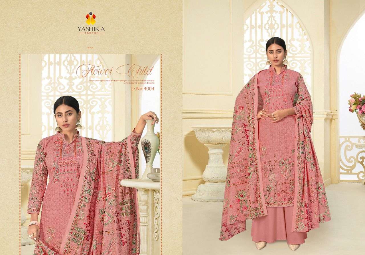 ZULFFAT VOL-4 BY YASHIKA TRENDS 4001 TO 4006 SERIES BEAUTIFUL STYLISH SUITS FANCY COLORFUL CASUAL WEAR & ETHNIC WEAR & READY TO WEAR PURE LAWN PRINTED DRESSES AT WHOLESALE PRICE