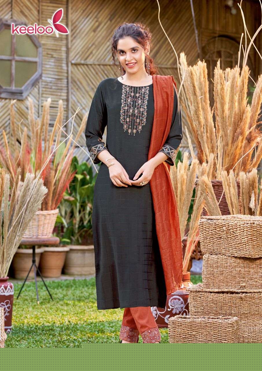 BITU VOL-1 BY KEELOO 1001 TO 1006 SERIES BEAUTIFUL SUITS COLORFUL STYLISH FANCY CASUAL WEAR & ETHNIC WEAR VISCOSE STRIPE DRESSES AT WHOLESALE PRICE