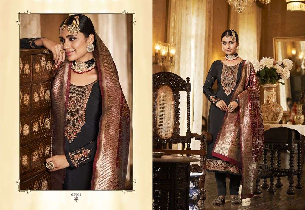 NAFS BY RIANA 63600 TO 63606 SERIES BEAUTIFUL SUITS COLORFUL STYLISH FANCY CASUAL WEAR & ETHNIC WEAR CREPE EMBROIDERED DRESSES AT WHOLESALE PRICE