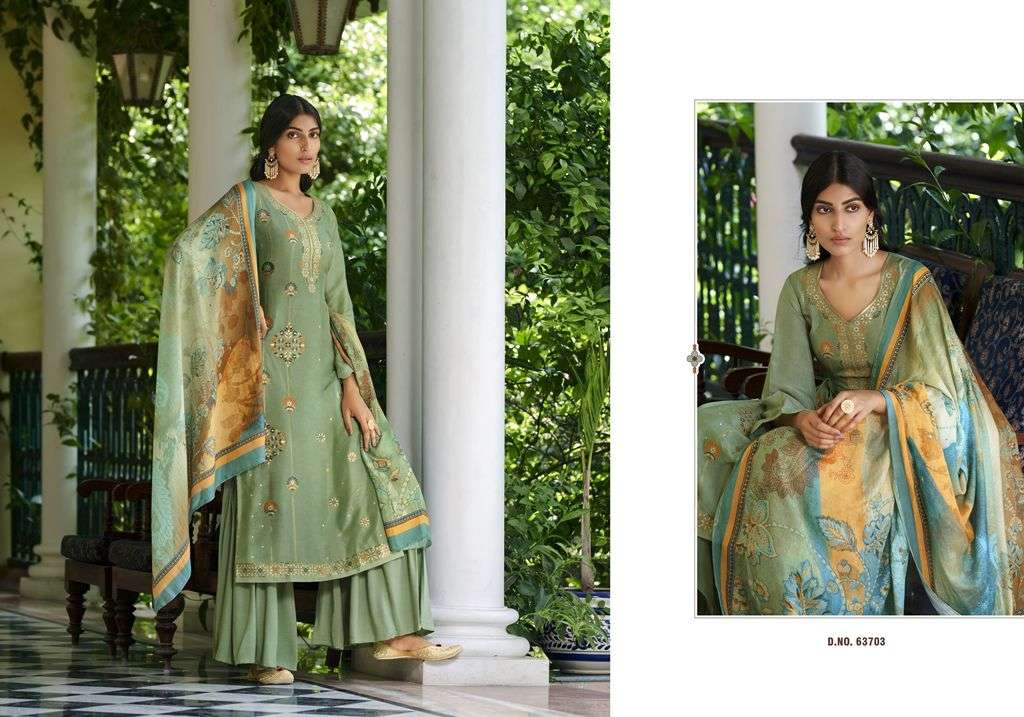 KANAV BY RIANA 63700 TO 63706 SERIES BEAUTIFUL SUITS COLORFUL STYLISH FANCY CASUAL WEAR & ETHNIC WEAR VISCOSE SILK DRESSES AT WHOLESALE PRICE
