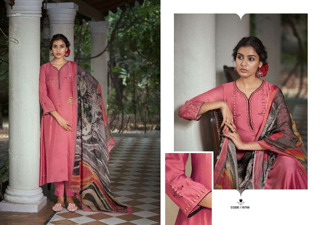 SURALI BY RIANA 15700 TO 15706 SERIES BEAUTIFUL SUITS COLORFUL STYLISH FANCY CASUAL WEAR & ETHNIC WEAR PURE SILK EMBROIDERED DRESSES AT WHOLESALE PRICE