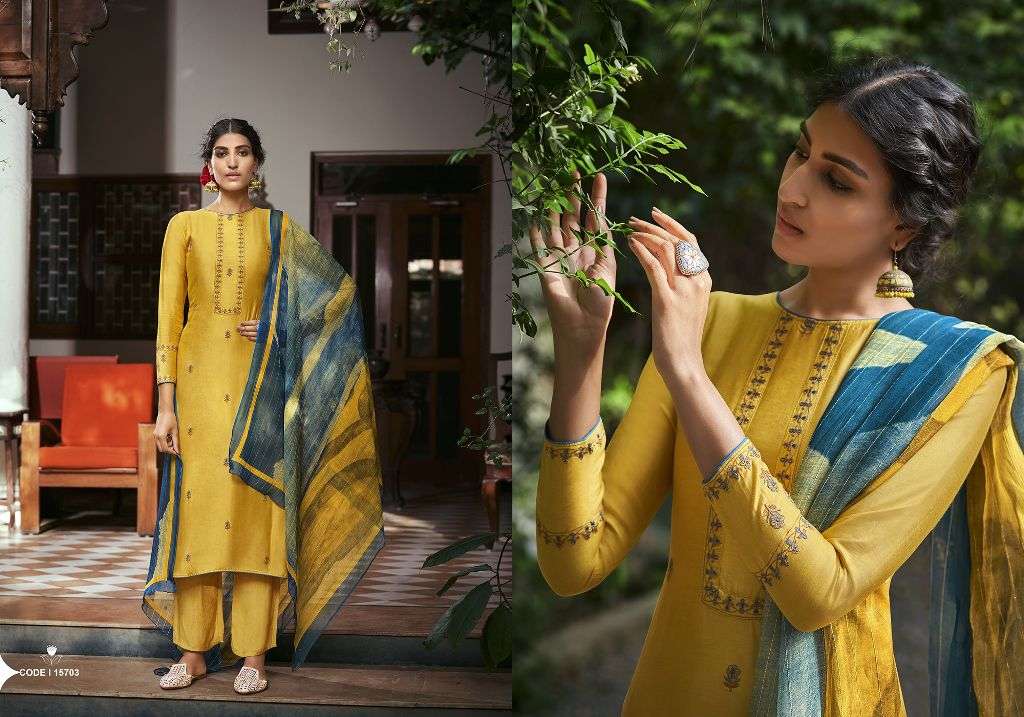 SURALI BY RIANA 15700 TO 15706 SERIES BEAUTIFUL SUITS COLORFUL STYLISH FANCY CASUAL WEAR & ETHNIC WEAR PURE SILK EMBROIDERED DRESSES AT WHOLESALE PRICE