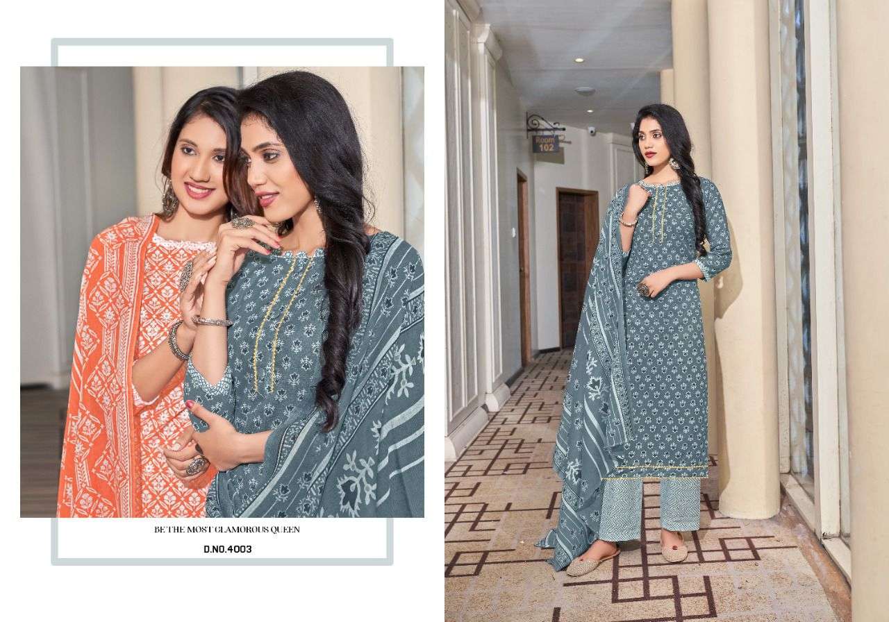 RUMY VOL-4 BY RADHA FAB 4001 TO 4010 SERIES BEAUTIFUL STYLISH SUITS FANCY COLORFUL CASUAL WEAR & ETHNIC WEAR & READY TO WEAR HEAVY COTTON PRINTED DRESSES AT WHOLESALE PRICE