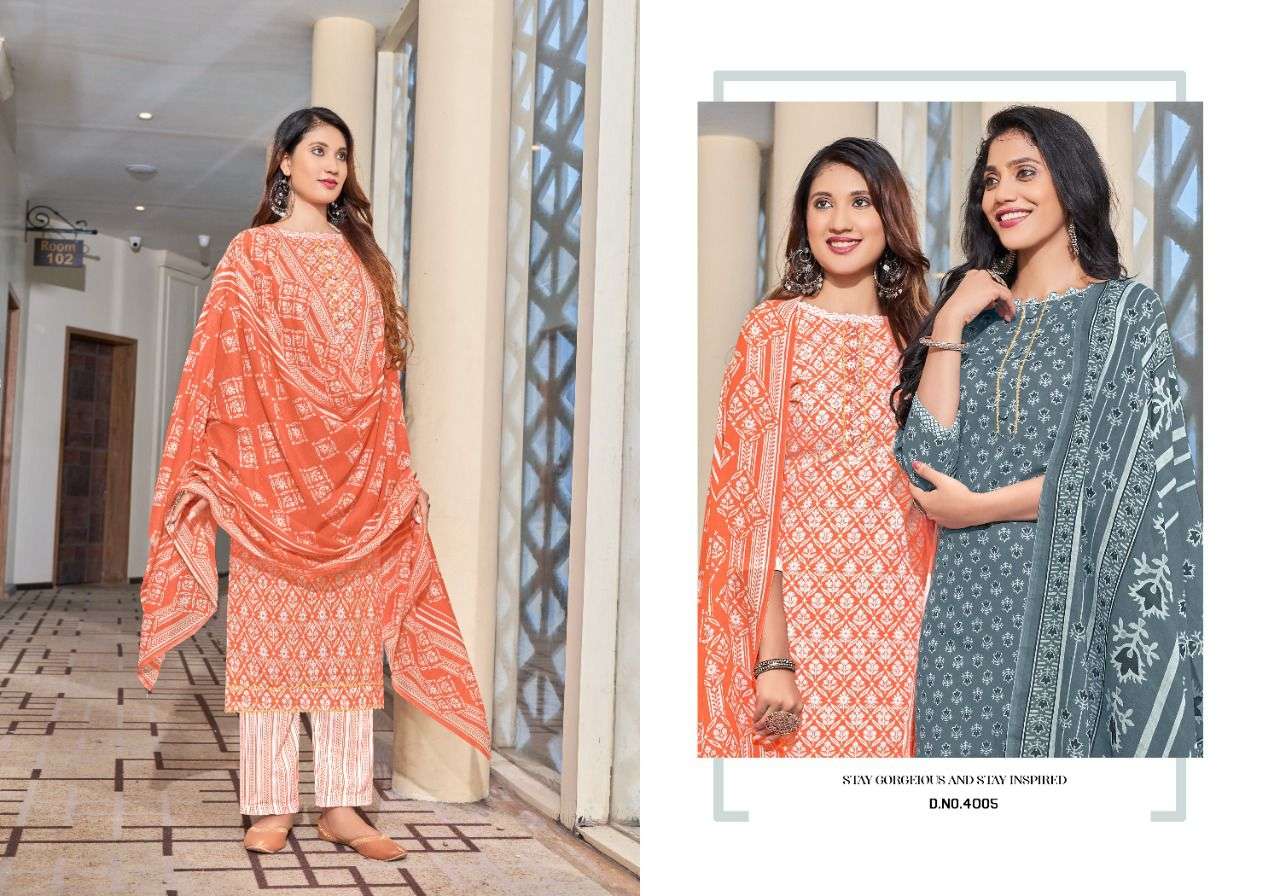 RUMY VOL-4 BY RADHA FAB 4001 TO 4010 SERIES BEAUTIFUL STYLISH SUITS FANCY COLORFUL CASUAL WEAR & ETHNIC WEAR & READY TO WEAR HEAVY COTTON PRINTED DRESSES AT WHOLESALE PRICE