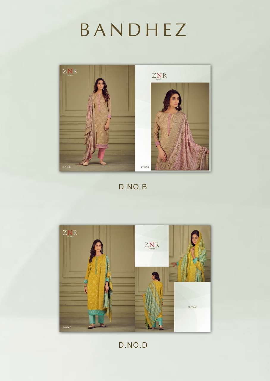BANDHEZ BY ZNR TRENDZ A TO D SERIES BEAUTIFUL SUITS COLORFUL STYLISH FANCY CASUAL WEAR & ETHNIC WEAR PURE JAM COTTON DIGITAL PRINT DRESSES AT WHOLESALE PRICE