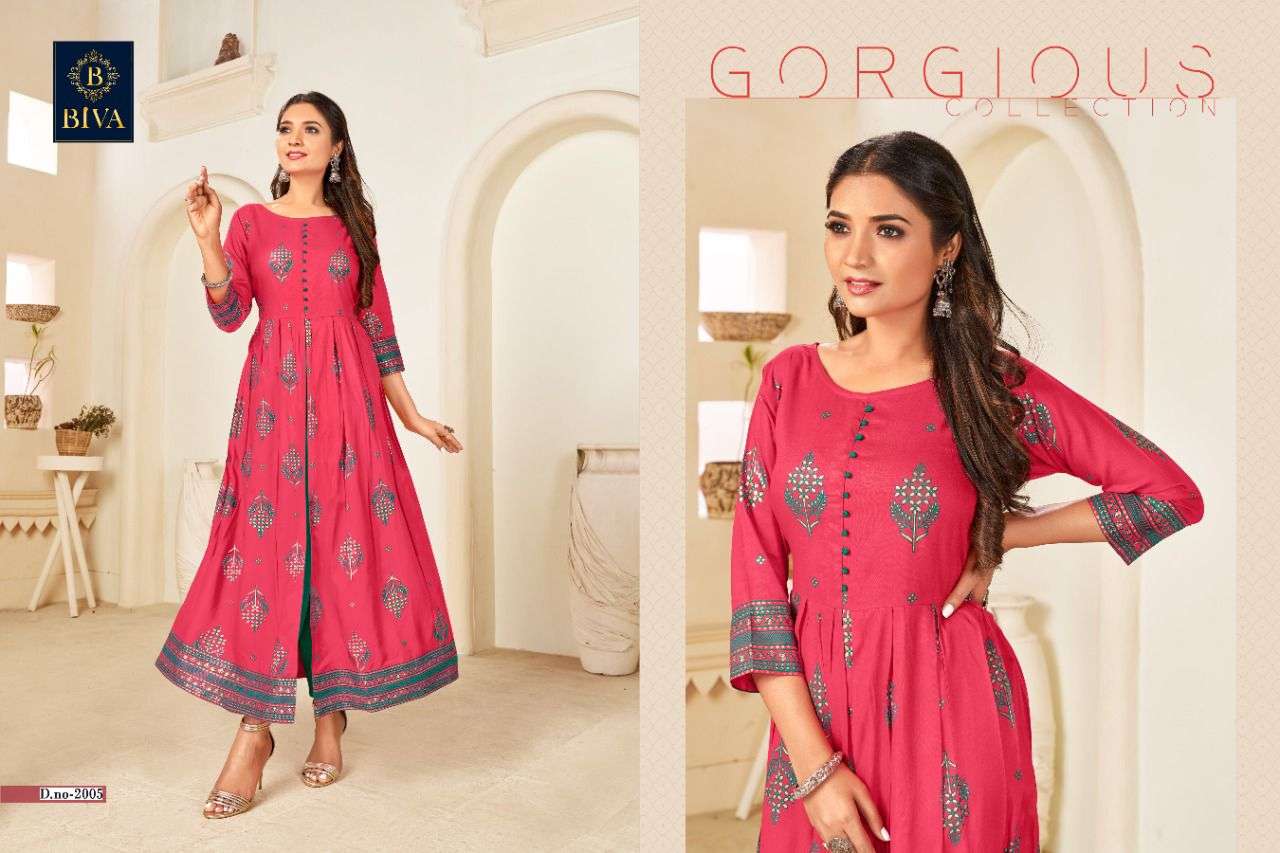 BELLEZA FOIL BY BIVA 2001 TO 2006 BEAUTIFUL STYLISH FANCY COLORFUL CASUAL WEAR & ETHNIC WEAR RAYON FOIL GOWNS AT WHOLESALE PRICE
