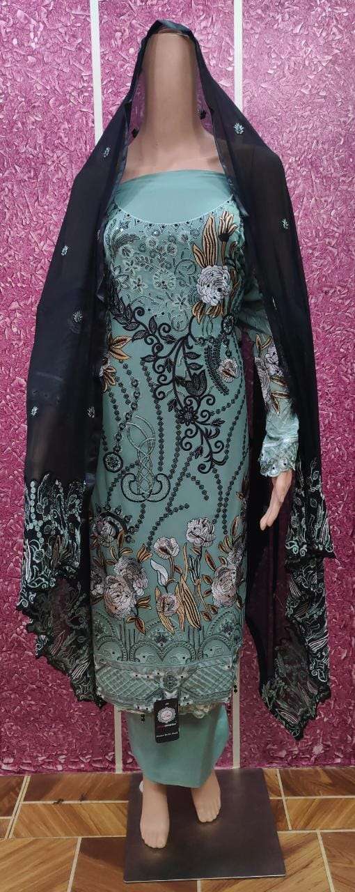 AFFAN CREATION HIT DESIGN 127 COLOURS BY AFFAN CREATION 127-A TO 127-C SERIES BEAUTIFUL STYLISH PAKISATNI SUITS FANCY COLORFUL CASUAL WEAR & ETHNIC WEAR & READY TO WEAR HEAVY FAUX GEORGETTE WITH EMBROIDERY DRESSES AT WHOLESALE PRICE