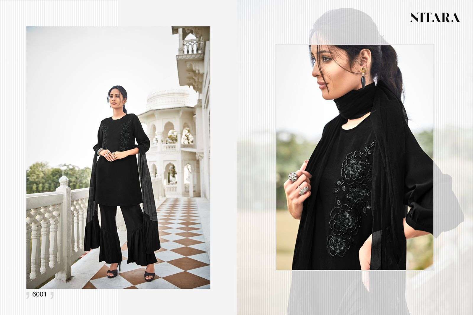 GLORY BY NITARA 6001 TO 6006 SERIES BEAUTIFUL SUITS COLORFUL STYLISH FANCY CASUAL WEAR & ETHNIC WEAR VISCOSE SILK DRESSES AT WHOLESALE PRICE