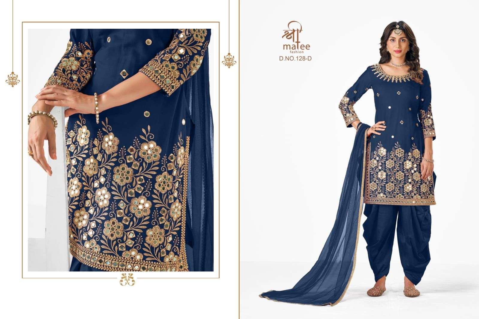 Bebo Vol-11 By Shree Matee Fashion 128-A To 128-D Series Designer Festive Suits Collection Beautiful Stylish Fancy Colorful Party Wear & Occasional Wear Soft Silk Embroidered Dresses At Wholesale Price