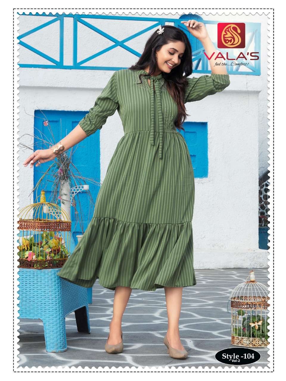 STYLE VOL-2 BY VALAS 101 TO 106 SERIES BEAUTIFUL SUITS COLORFUL STYLISH FANCY CASUAL WEAR & ETHNIC WEAR RAYON DRESSES AT WHOLESALE PRICE