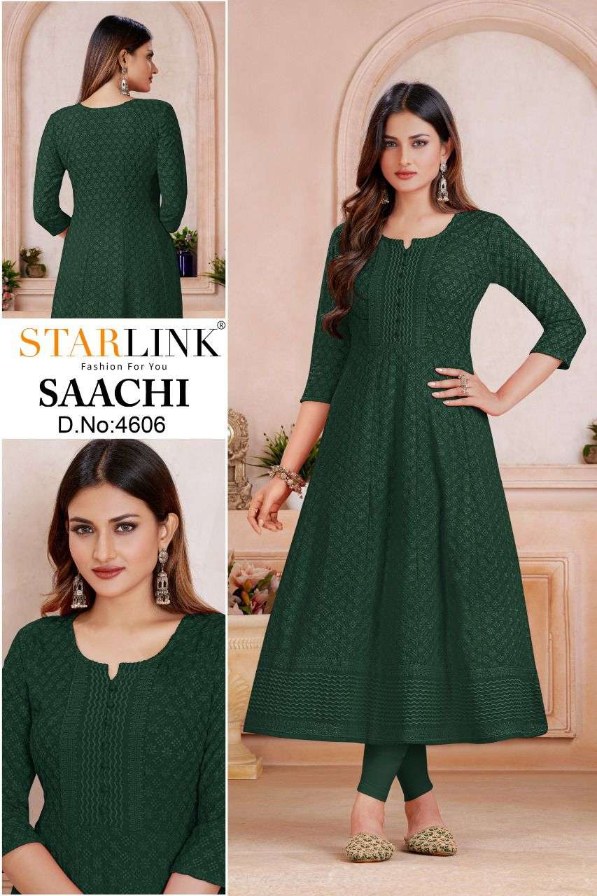 SAACHI BY STARLINK 4601 TO 4620 SERIES DESIGNER STYLISH FANCY COLORFUL BEAUTIFUL PARTY WEAR & ETHNIC WEAR COLLECTION RAYON KURTIS AT WHOLESALE PRICE