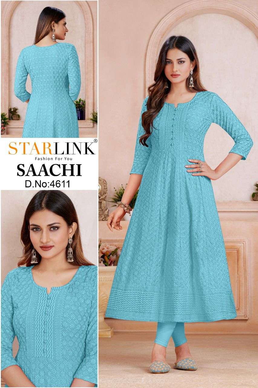 SAACHI BY STARLINK 4601 TO 4620 SERIES DESIGNER STYLISH FANCY COLORFUL BEAUTIFUL PARTY WEAR & ETHNIC WEAR COLLECTION RAYON KURTIS AT WHOLESALE PRICE