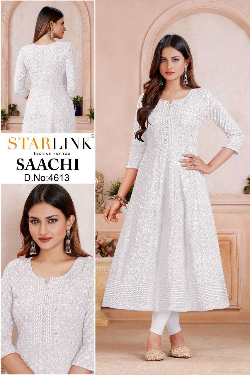 SAACHI BY STARLINK 4601 TO 4620 SERIES DESIGNER STYLISH FANCY COLORFUL BEAUTIFUL PARTY WEAR & ETHNIC WEAR COLLECTION RAYON KURTIS AT WHOLESALE PRICE