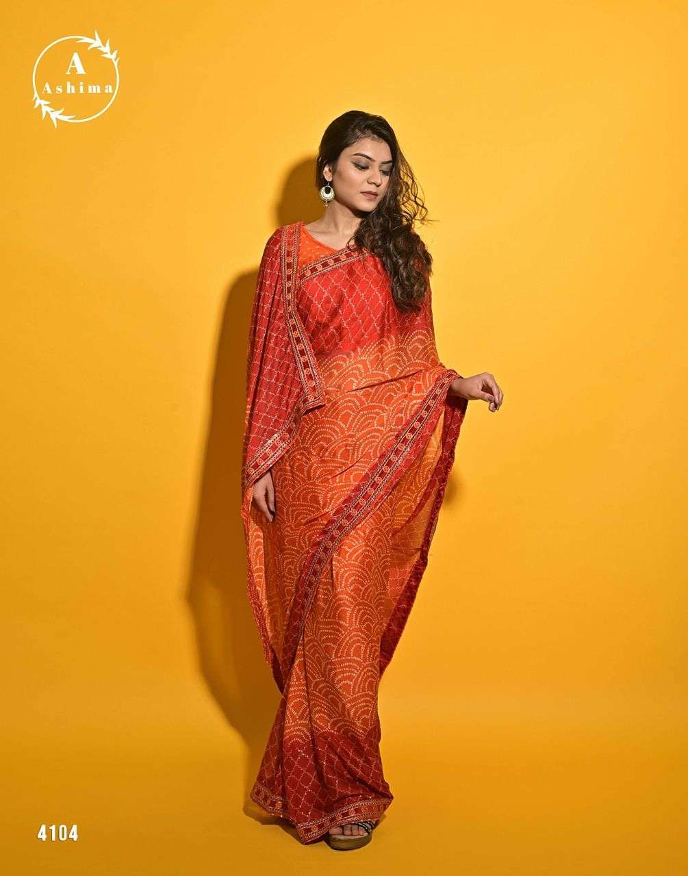 LP BY ASHIMA 4101 TO 4108 SERIES INDIAN TRADITIONAL WEAR COLLECTION BEAUTIFUL STYLISH FANCY COLORFUL PARTY WEAR & OCCASIONAL WEAR CHIFFON SAREES AT WHOLESALE PRICE