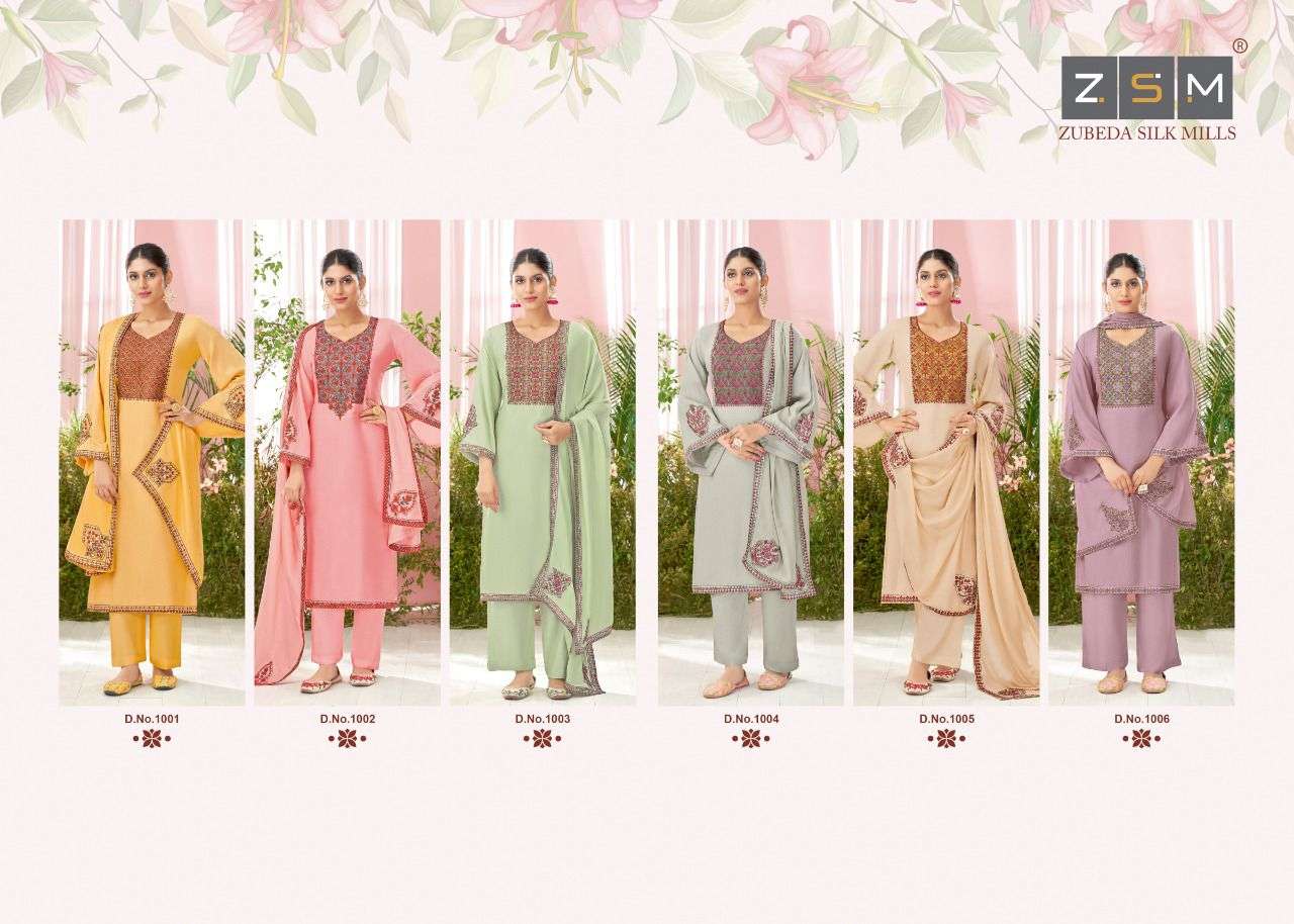 SUROOR BY ZSM 1001 TO 1006 SERIES BEAUTIFUL SUITS COLORFUL STYLISH FANCY CASUAL WEAR & ETHNIC WEAR COTTON SILK DRESSES AT WHOLESALE PRICE