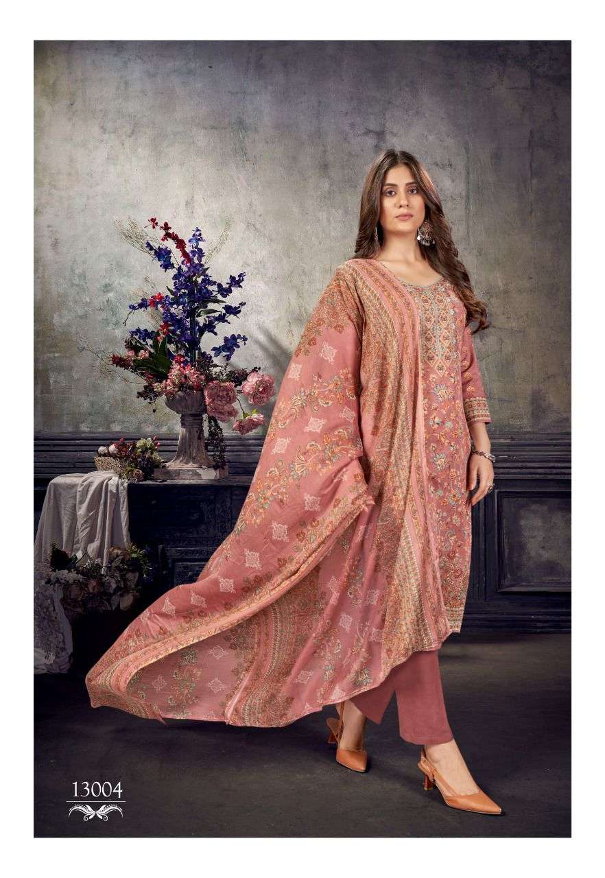 PAKIZAA VOL-13 BY SHIV GORI SILK MILLS 13001 TO 13012 SERIES BEAUTIFUL STYLISH SHARARA SUITS FANCY COLORFUL CASUAL WEAR & ETHNIC WEAR & READY TO WEAR HEAVY COTTON PRINTED DRESSES AT WHOLESALE PRICE