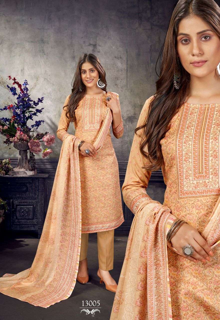 PAKIZAA VOL-13 BY SHIV GORI SILK MILLS 13001 TO 13012 SERIES BEAUTIFUL STYLISH SHARARA SUITS FANCY COLORFUL CASUAL WEAR & ETHNIC WEAR & READY TO WEAR HEAVY COTTON PRINTED DRESSES AT WHOLESALE PRICE